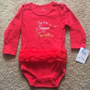 18 mo Christmas Girl Onsie with Ruffles